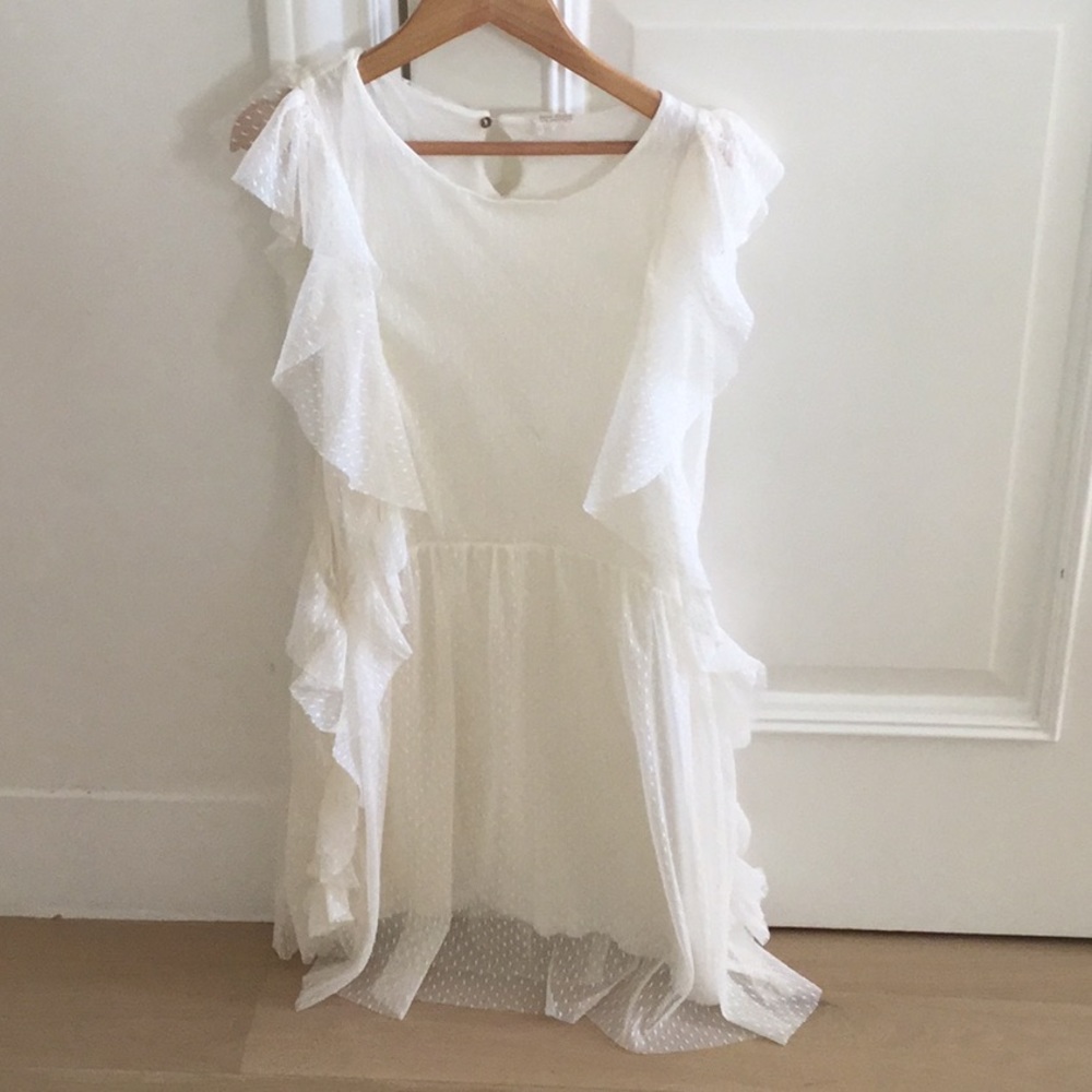 Zara girls off-white dress